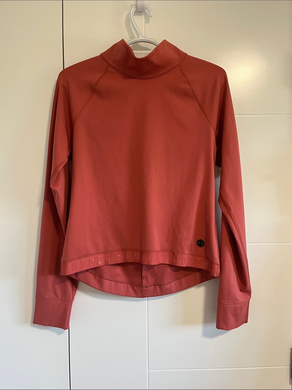 Under Armour Rust Red Long-Sleeve Mock Neck Pullover